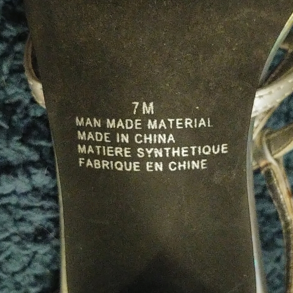 3/$50 Silver Strappy Kitten Heels - Picture 2 of 5